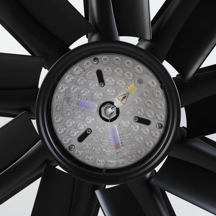 Ventilador de techo negro supergrande de 84 pulgadas con control remoto - tugranalmacen.com