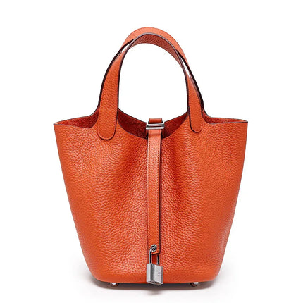 Head layer cowhide bucket bag women's leather high-end handbag - tugranalmacen.com