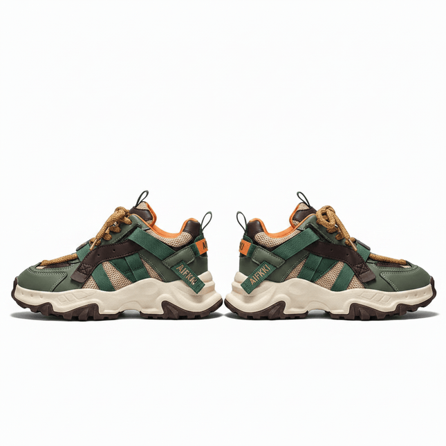 Zapatillas deportivas AJF multicolor, suela gruesa antideslizante, cómodas para correr y entrenar.