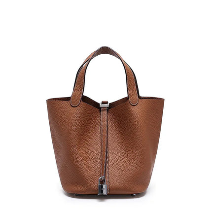 Head layer cowhide bucket bag women's leather high-end handbag - tugranalmacen.com