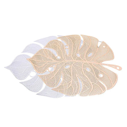 Tapete de comedor minimalista estampado y ahuecado en forma de hoja - tugranalmacen.com