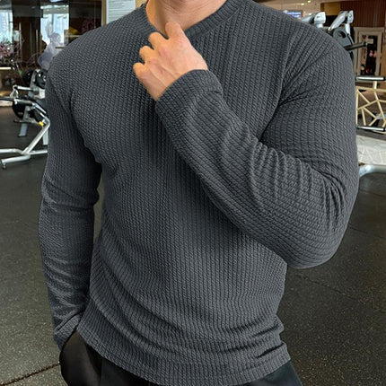 Fashion Knit Long Sleeve Top for Men Autumn/Winter Casual Sweater - tugranalmacen.com