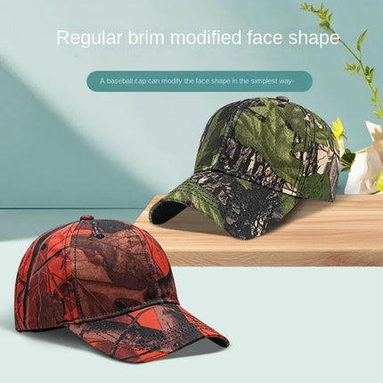 Gorra de béisbol de camuflaje para hombre con ala ancha, protección solar para exteriores, ajustable. - tugranalmacen.com