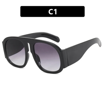 Gafas Espejo plano estilo piloto retro, montura grande con protección contra la luz azul. - tugranalmacen.com