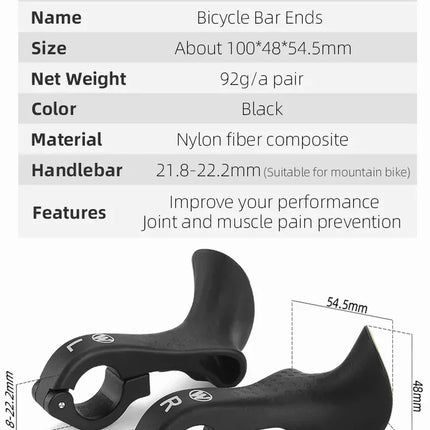 Ergonomic Design MTB Bicycle Road Gravel Mountain Bike Handlebar Bar Ends Gravel Bike Accessories Bike Grips - tugranalmacen.com