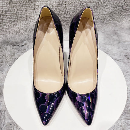Elegantes zapatos de tacón alto con diseño geométrico para fiestas