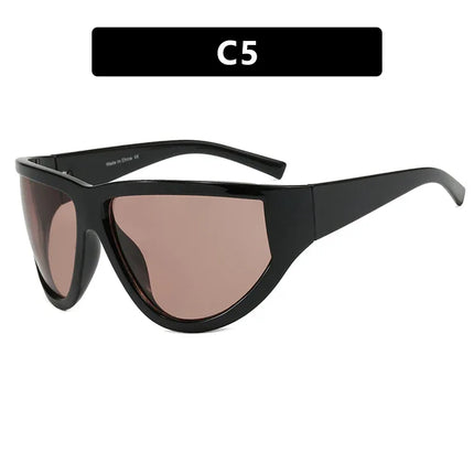 Gafas de sol de ciclismo con montura grande y un toque tecnológico futurista - tugranalmacen.com