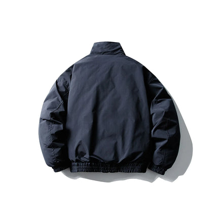 Chaqueta Bomber Acolchada de Hombre | Invierno Oversize Azul Marino