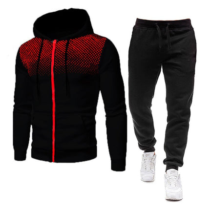 Chándal deportivo de hombre de dos piezas - Sudadera con capucha y pantalón