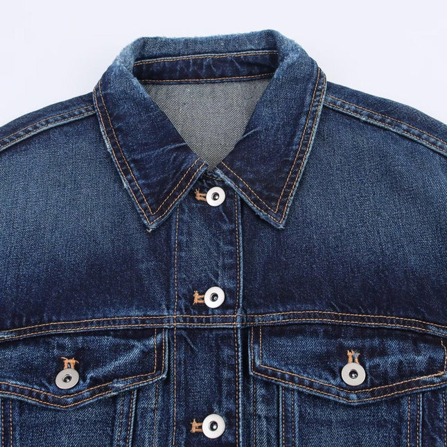 Chaqueta Vaquera de Mujer - Denim Azul Oscuro Estilo Clásico