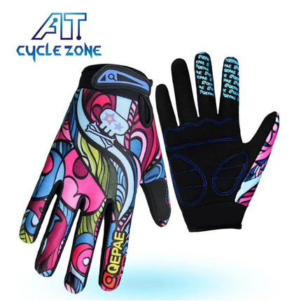 Cycle Zone Cycling Gloves Gel Full Finger MTB Bicycle Anti-slip Shockproof Gel Bike Ciclismo guantes Breathable Padded Palm - tugranalmacen.com