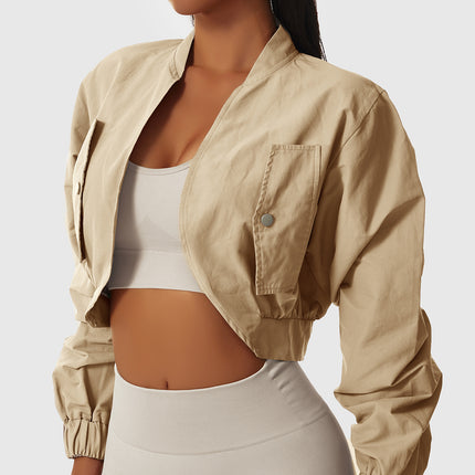 Chaqueta deportiva de manga larga y secado rápido de mujer