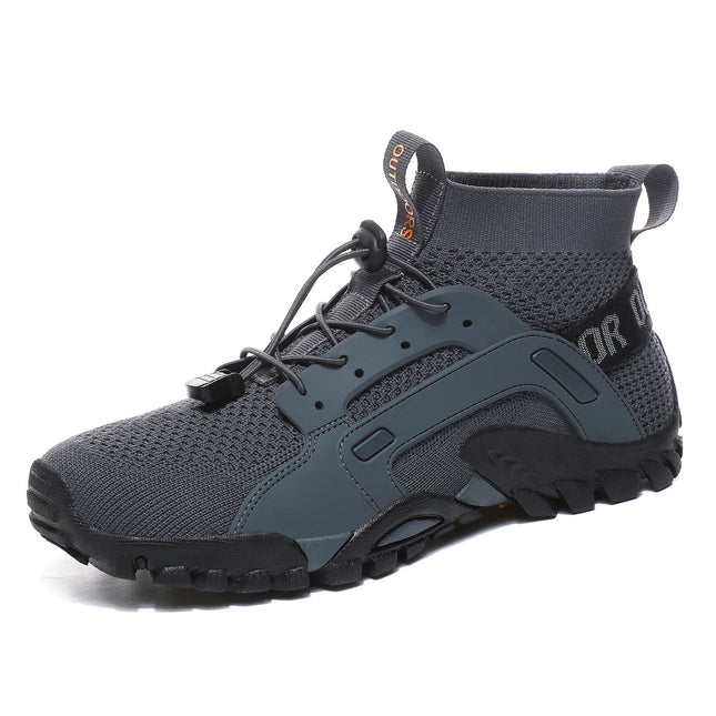 Zapatos de montaña para hombre con ajuste elástico transpirables