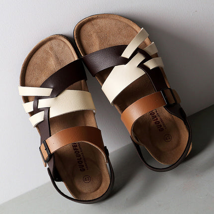 Sandalias de hombre de verano con suela de corcho antideslizante
