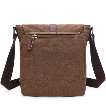 Bolso mensajero vintage para hombre de lona con correa ajustable