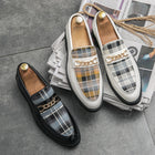 Mocasines de cuero negro para hombre