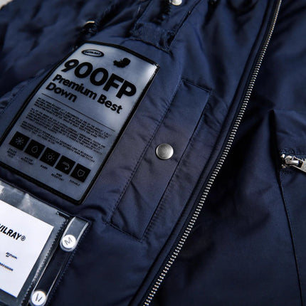 Bomber Azul Marino con Plumon de Pato - Chaqueta Invierno Hombre