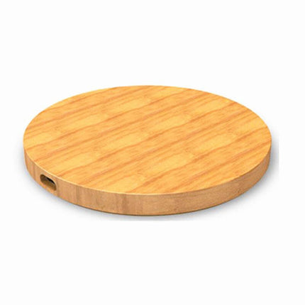 Cargador inalámbrico Qi de madera de bambú para smartphone