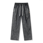 Pantalones sueltos retro para hombre con efecto frio y ajuste de cordón