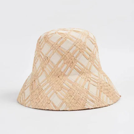 Sombrero de paja plegable para mujer, elegante y funcional