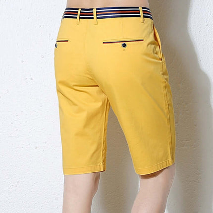 Pantalones cortos casuales de hombre Rilltoss con tejido elástico y antiestático color amarillo