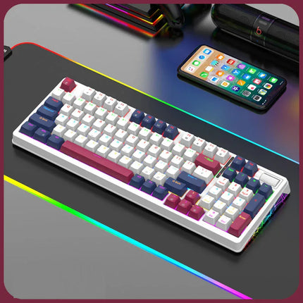 XUNFOX K85 wired mechanical keyboard for esports games, hot swappable desktop computer for office and home use, illuminated USB - tugranalmacen.com