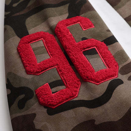 Sudadera con cremallera y capucha en camuflaje de mujer