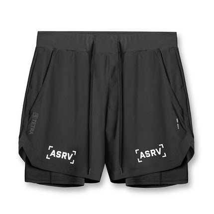 Pantalones cortos deportivos de doble capa y secado rápido