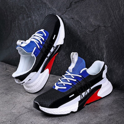 Zapatillas de lona colorblock para hombre, ligeras y transpirables