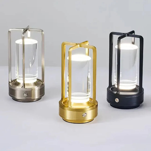 Lámpara de escritorio decorativa, carga USB y botón táctil on-off - tugranalmacen.com