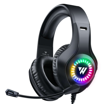 Auriculares para juegos con cable y luminosos