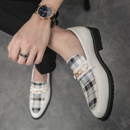 Mocasines de cuero negros para hombre estilo británico y cómodos