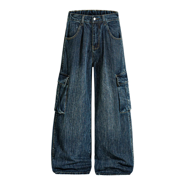 Pantalones vaqueros cargo, estilo retro americano