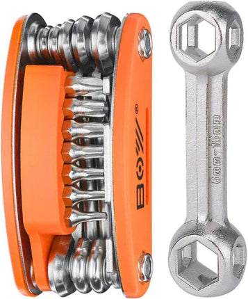 Herramienta multifunción para bicicleta en color naranja