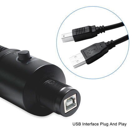 Micrófono USB versátil para grabación, streaming y conferencias