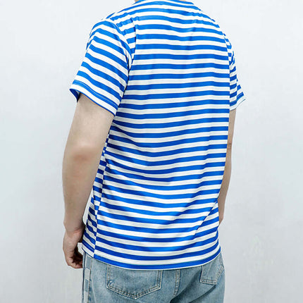 Camisa estilo breton de manga corta para hombre