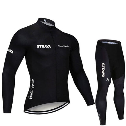 Conjunto de ciclismo de verano STRAVA Pro Team con badana de gel