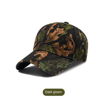Gorra de béisbol de camuflaje para hombre con ala ancha, protección solar para exteriores, ajustable. - tugranalmacen.com