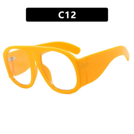 Gafas Espejo plano estilo piloto retro, montura grande con protección contra la luz azul. - tugranalmacen.com