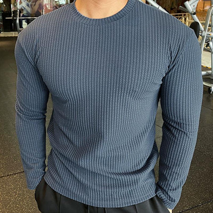 Fashion Knit Long Sleeve Top for Men Autumn/Winter Casual Sweater - tugranalmacen.com