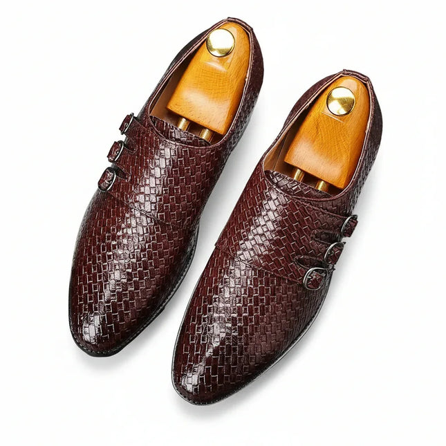Zapatos de vestir para hombre color burdeos