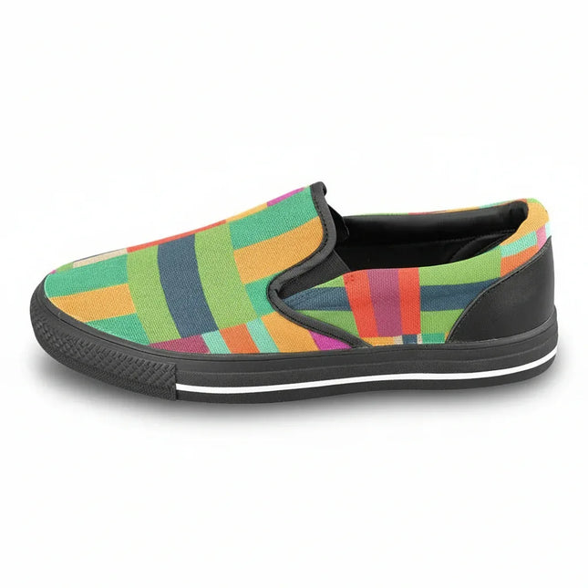 Zapatillas Slip-On modelo Patchwork multicolor de tela estilo casual
