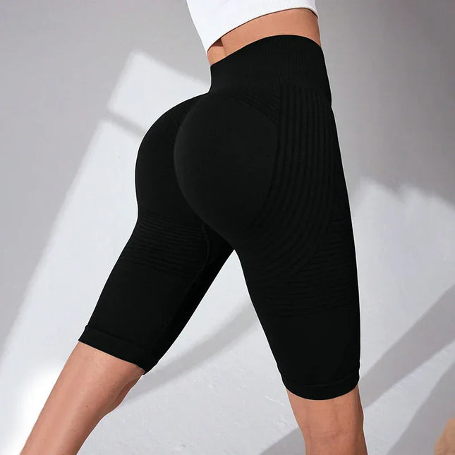 Seamless Butt-Lifting Fitness Pants with Tummy Control and High Waist Peach Bottom Yoga Shorts - tugranalmacen.com