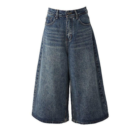 Jeans Cropped Anchos con cintura alta