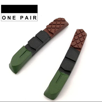 AQQ 1 Pair Mountain Bike Bicycle Brake Pads Bicycle Braking V Brake Holder Shoes Rubber Blocks Durable Cycling Accessories - tugranalmacen.com