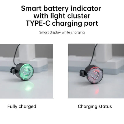 Red & White LED Bike Light Set: Rechargeable (USB Charging, Built-in Battery) – Includes Cycling Flashlights - tugranalmacen.com