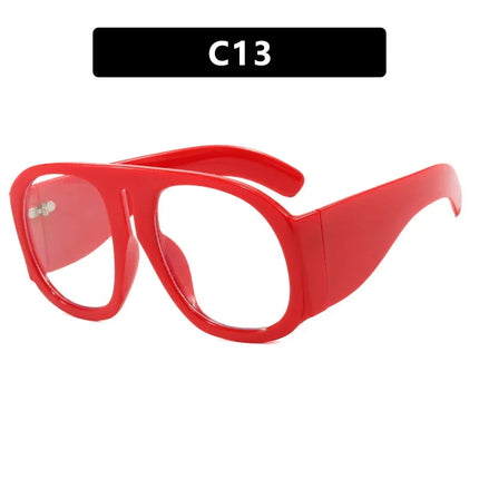 Gafas Espejo plano estilo piloto retro, montura grande con protección contra la luz azul. - tugranalmacen.com