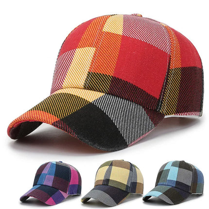 Sombrero a cuadros rojo
