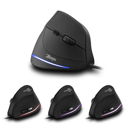 ZELOTES T20 Vertical Mouse Grip Ergonomic Laptop Desktop Wired Mouse - tugranalmacen.com