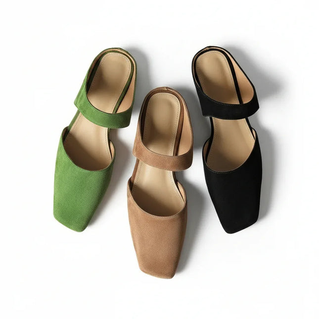 Chanclas planas retro Müller en color variado